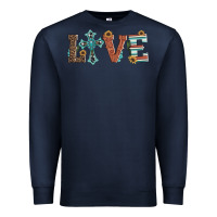 Navy western love with cross Premium Sweatshirt - Artiststas