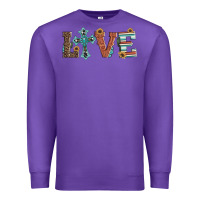 Purple western love with cross Premium Sweatshirt - Artiststas