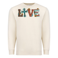 Sandshell western love with cross Premium Sweatshirt - Artiststas