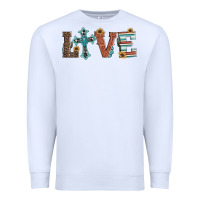 White western love with cross Premium Sweatshirt - Artiststas