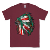 Burgundy mexican flag indian headdress Classic Tee - RanaPortraitStore