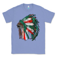 Colony Blue mexican flag indian headdress Classic Tee - RanaPortraitStore