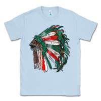 Dusty Blue mexican flag indian headdress Classic Tee - RanaPortraitStore