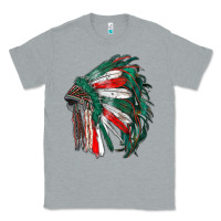 Heather Grey mexican flag indian headdress Classic Tee - RanaPortraitStore