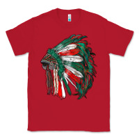 Red mexican flag indian headdress Classic Tee - RanaPortraitStore
