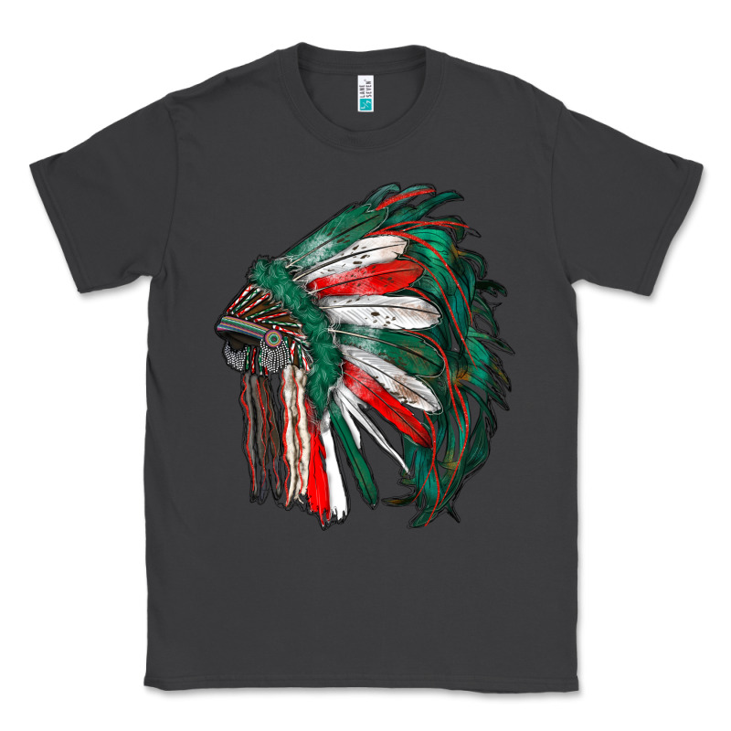 Mexican Flag Indian Headdress Classic Tee by RanaPortraitStore | Teevron