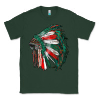 Sports Green mexican flag indian headdress Classic Tee - RanaPortraitStore