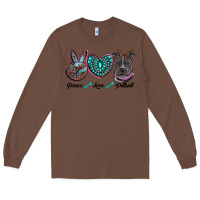 Chestnut peace love pitbull Long Sleeve Tee - RanaPortraitStore