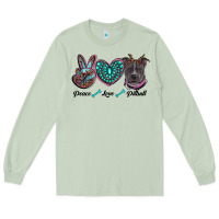 Matcha peace love pitbull Long Sleeve Tee - RanaPortraitStore