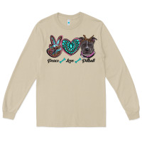 Mushroom peace love pitbull Long Sleeve Tee - RanaPortraitStore
