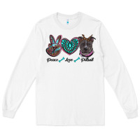 White peace love pitbull Long Sleeve Tee - RanaPortraitStore