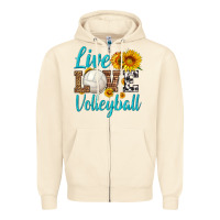 Sandshell live love volleyball Zipper Hoodie - HRA Design Shop