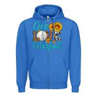 True Royal live love volleyball Zipper Hoodie - HRA Design Shop
