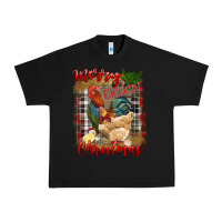 Black Merry Cluckin' Christmas Urban Heavy Tee - RanaPortraitStore