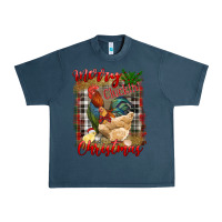 Midnight Navy Merry Cluckin' Christmas Urban Heavy Tee - RanaPortraitStore