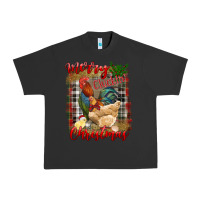 Pigment Black Merry Cluckin' Christmas Urban Heavy Tee - RanaPortraitStore