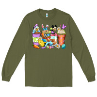 Army Green easter cartoon characters coffee cups Long Sleeve Tee - Zillion Design Studio