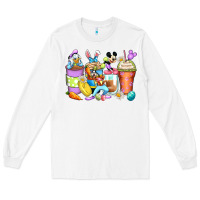 White easter cartoon characters coffee cups Long Sleeve Tee - Zillion Design Studio