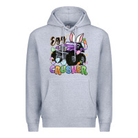 Heather Grey egg crusher Premium Hoodie - MaliasSmallBusiness