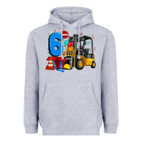 Heather Grey forklift birthday six Heavyweight Hoodie - Artiststas