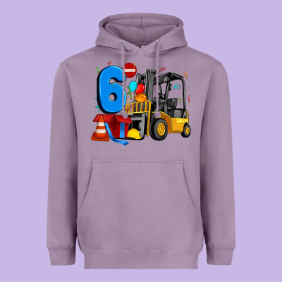 Forklift Birthday Six Heavyweight Hoodie Designed By Artiststas