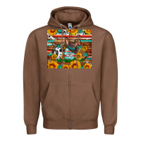 Chestnut Easter eggs sunflower gemstone tumbler Easter Day Zipper Hoodie - Neo Western