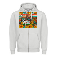 Dove Grey Easter eggs sunflower gemstone tumbler Easter Day Zipper Hoodie - Neo Western