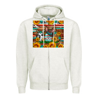 Oatmeal Heather Easter eggs sunflower gemstone tumbler Easter Day Zipper Hoodie - Neo Western