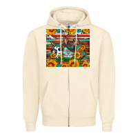 Sandshell Easter eggs sunflower gemstone tumbler Easter Day Zipper Hoodie - Neo Western
