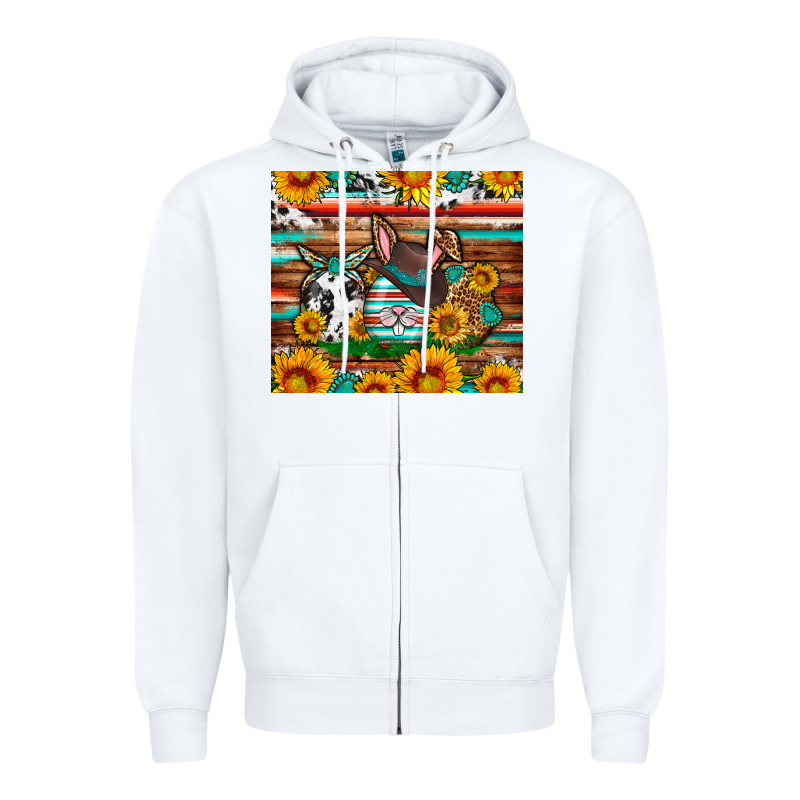 Easter Eggs Sunflower Gemstone Tumbler Easter Day Zipper Hoodie by Neo Western | Teevron