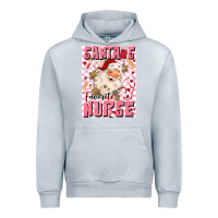 Heather Grey santas favorite nurse Urban Hoodie - MaliasSmallBusiness