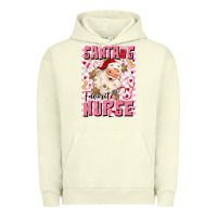 Pigment Pistachio santas favorite nurse Urban Hoodie - MaliasSmallBusiness