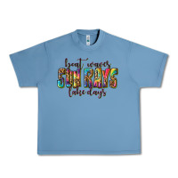 Pebble Blue boat waves sun rays lake days Urban Heavy Tee - texasbilliewilder