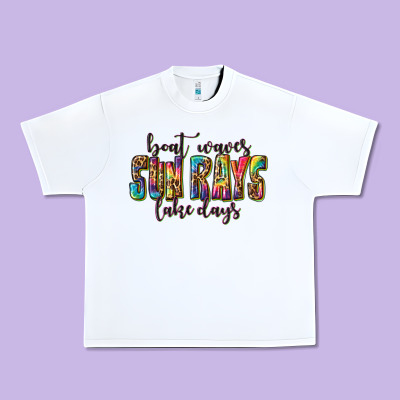 Urban Heavy Tee boat waves sun rays lake days