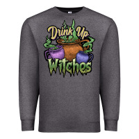 Charcoal Heather Drink up witches white Premium Sweatshirt - JahusDesignShop