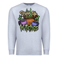 Heather Grey Drink up witches white Premium Sweatshirt - JahusDesignShop