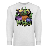 Oatmeal Heather Drink up witches white Premium Sweatshirt - JahusDesignShop
