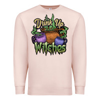 Pale Pink Drink up witches white Premium Sweatshirt - JahusDesignShop