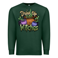 Sports Green Drink up witches white Premium Sweatshirt - JahusDesignShop