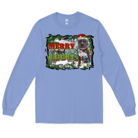 Colony Blue merry and bright pitbull with farm Long Sleeve Tee - RanaPortraitStore