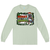 Matcha merry and bright pitbull with farm Long Sleeve Tee - RanaPortraitStore