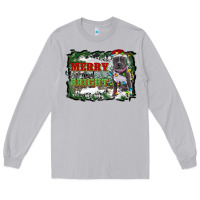 Moon Dust merry and bright pitbull with farm Long Sleeve Tee - RanaPortraitStore