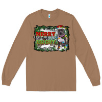 Toasted Coconut merry and bright pitbull with farm Long Sleeve Tee - RanaPortraitStore