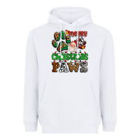 White merry christmas paws with santa Heavyweight Hoodie - AdoDesignShop