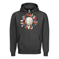Charcoal Heather volleyball sunflower Zipper Hoodie - HRA Design Shop