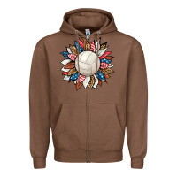 Chestnut volleyball sunflower Zipper Hoodie - HRA Design Shop
