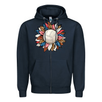 Navy volleyball sunflower Zipper Hoodie - HRA Design Shop