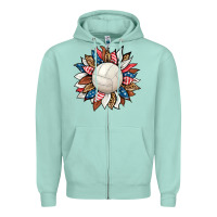Seafoam volleyball sunflower Zipper Hoodie - HRA Design Shop