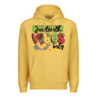 Antique Gold juneteenth vibes only Premium Hoodie - MaliasSmallBusiness
