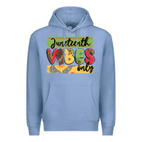 Colony Blue juneteenth vibes only Premium Hoodie - MaliasSmallBusiness
